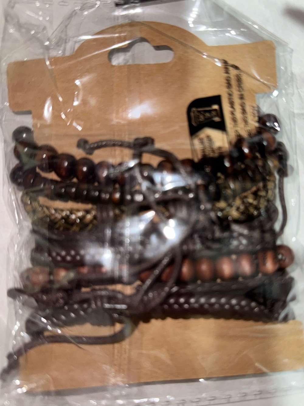 Boho Multi-Strand (6) Turquoise Beaded Bracelet Leather Set - Picture 4 of 6